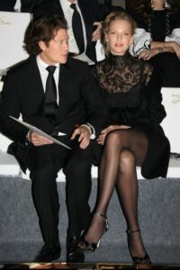 Uma Thurman in collant neri