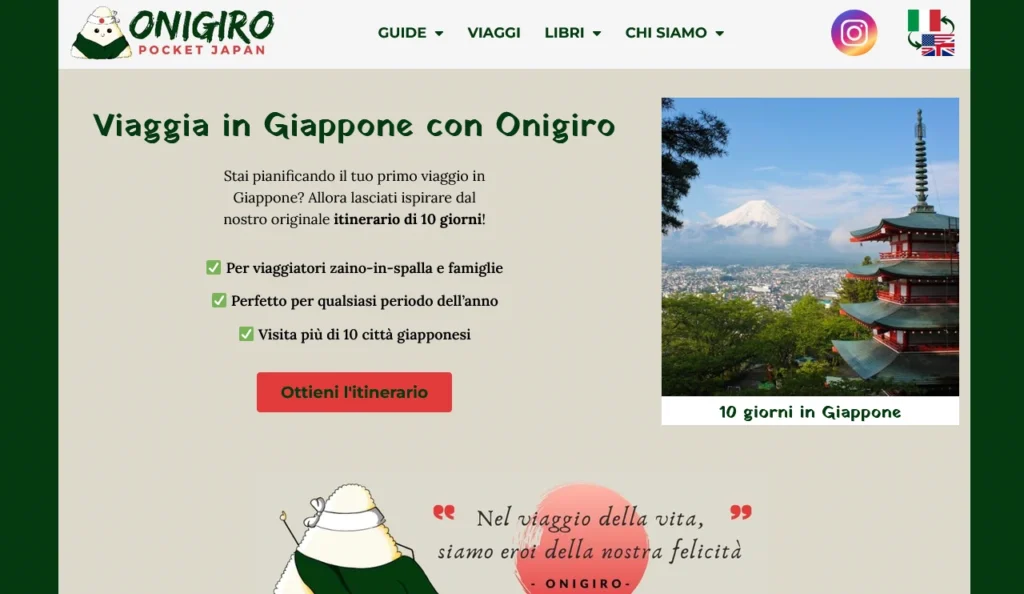 Guide del Giappone Pianificatore di Viaggio Blog Onigiro